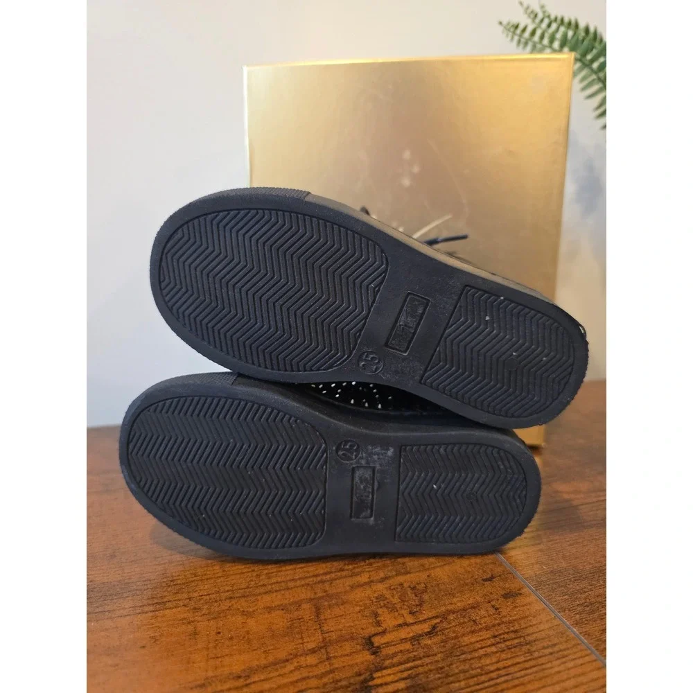 Giuseppe Zanotti Junior Toddler Size 25 Black Suede Rhinestone High-top‎ Sneaker